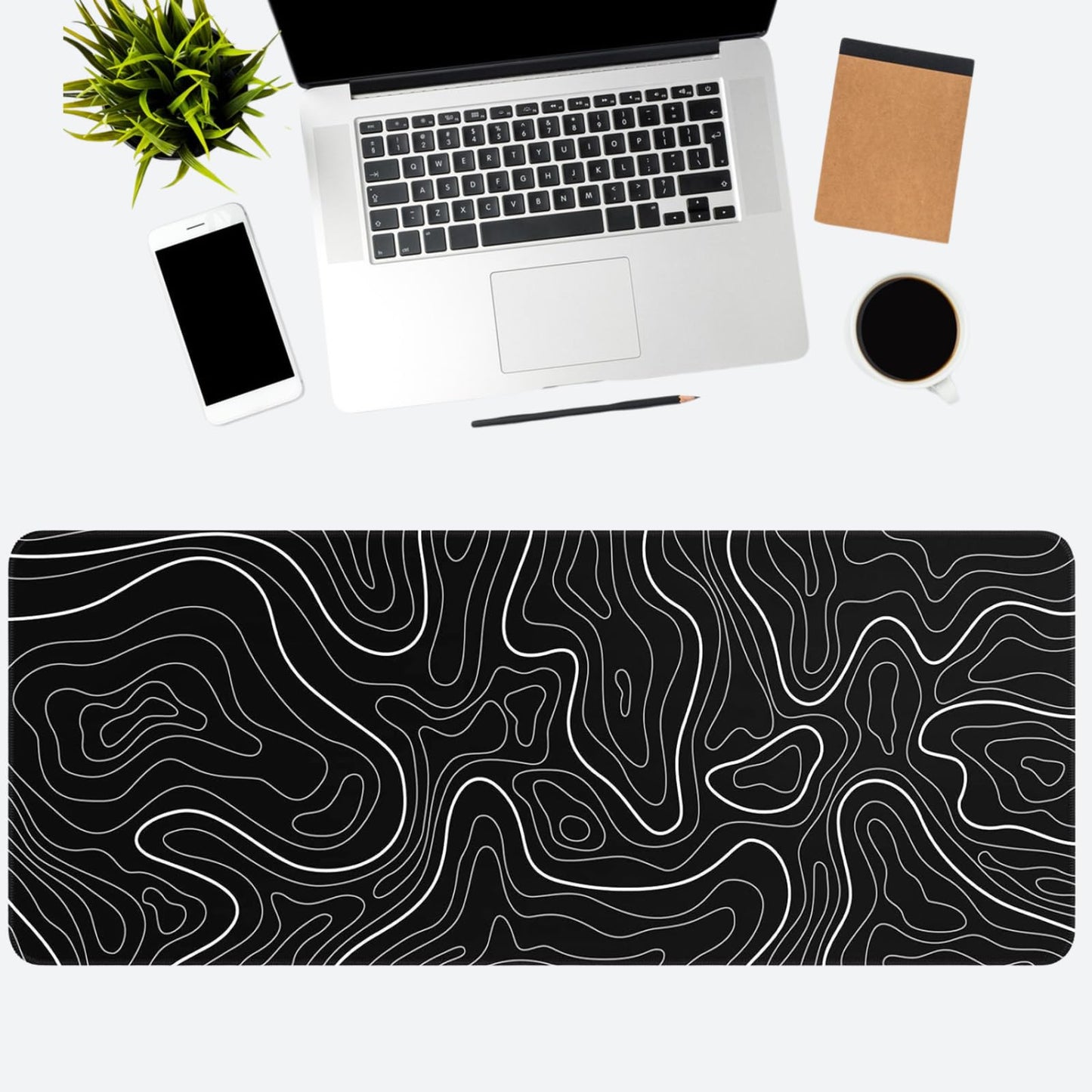 Mouse Pad, Large Mouse Pad Gaming 90 X 40CM(35.43X15.74Inches) Mousepad Big Desk Mat with Non-Slip Rubber Base Keyboard Pad for Gaming and Office-Black