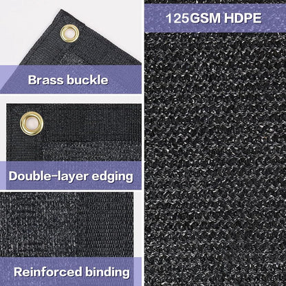 Privacy Fence Screen 3.3ft X 20ft – 90% Blockage UV Outdoor Shade Net Cover Heavy Duty Fence Mesh for Outdoor Wall Garden Backyard Porch Patio Balcony
