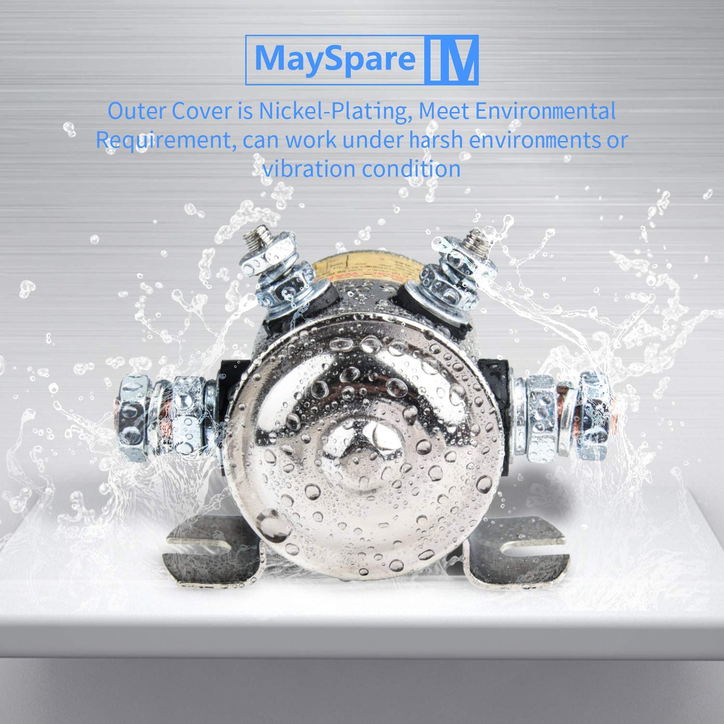 Max 300A Heavy Duty Solenoid Relay Nickel-Plating for Golf Carts,Winch, Marine in Rush 12VDC