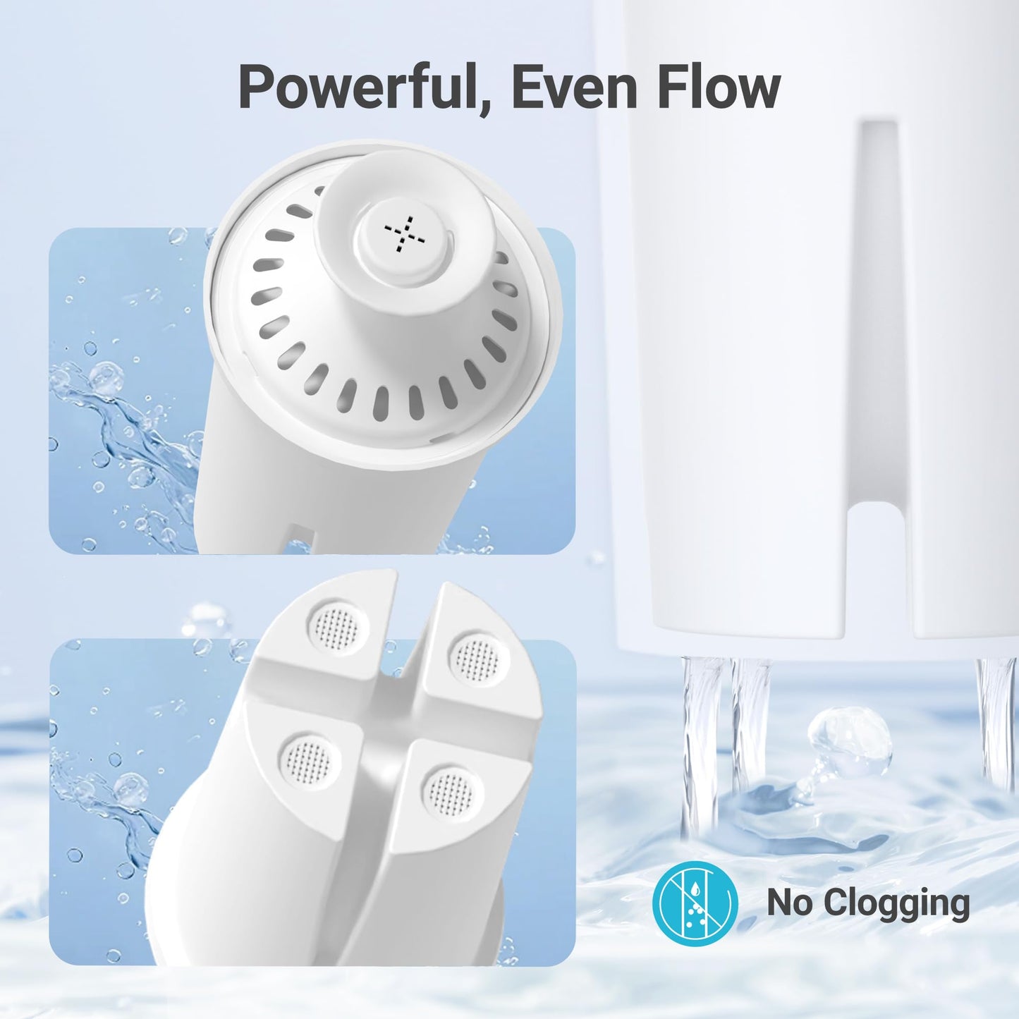 AQUA CREST Replacement for Brita® Water Filter, Pitchers and Dispensers, Classic OB03, Mavea® 107007, and More, NSF Certified Pitcher Water Filter, 1 Year Filter Supply, 6 Count