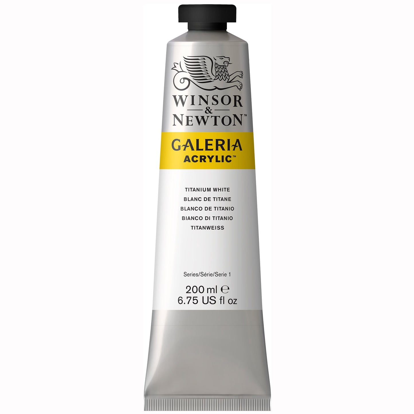 Winsor & Newton 2136644 Galeria Acrylic Color Tube, 200ml, Titanium White