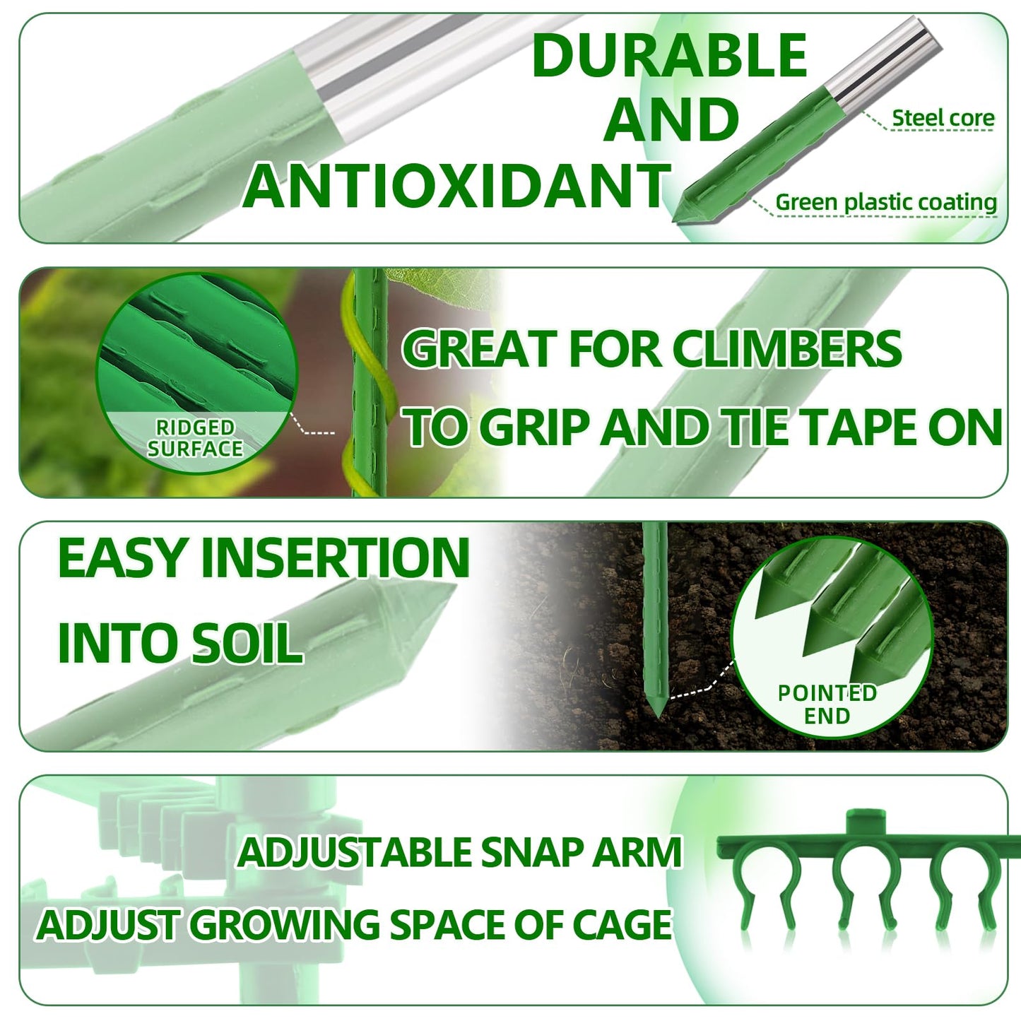 Fabulas Tomato Cages - Garden Plant Stakes Support 3Pack48