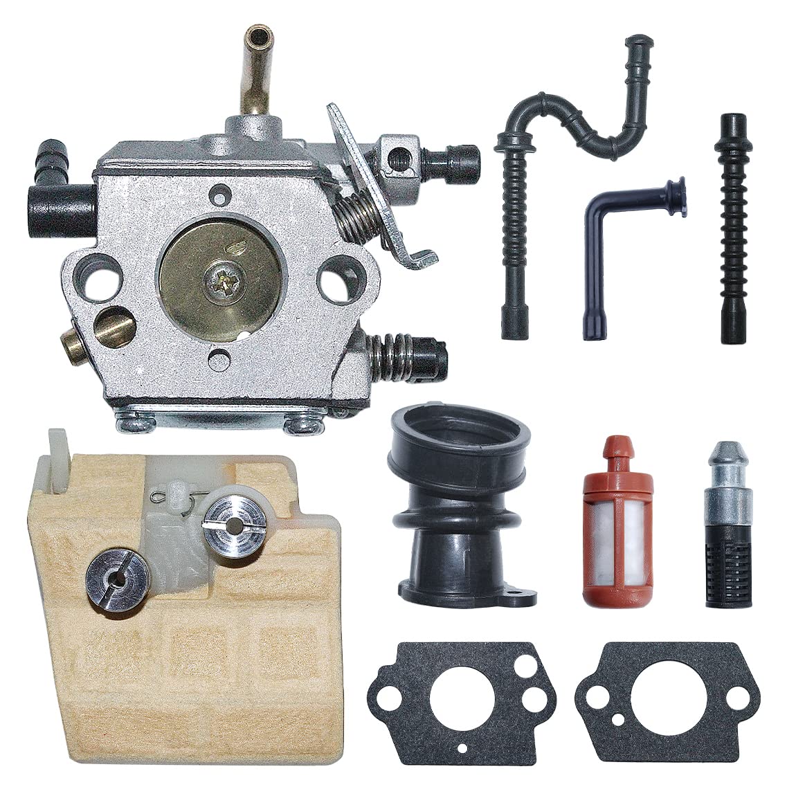 Mtanlo Carburetor Carb For Stihl MS260 026 MS240 024 Air Fuel Filter Impulse Line Part