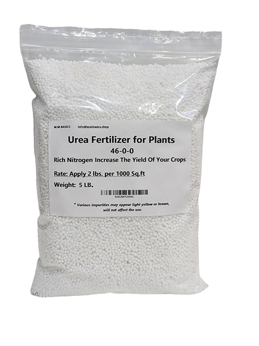 Urea Fertilizer for Plants 46-0-0, Rich Nitrogen, Increase The Yield of Your Crops (5 LB)