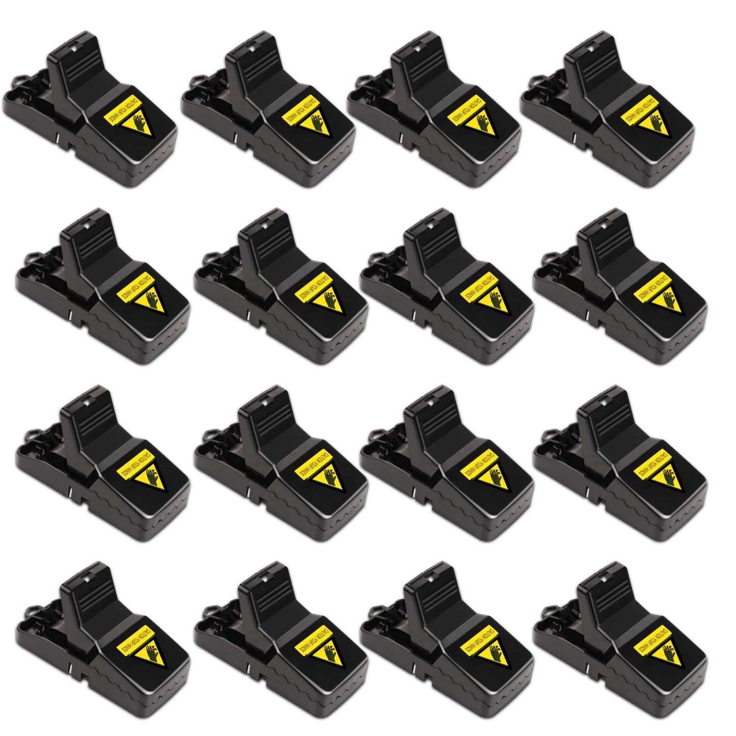 Mouse Traps 16 Pack - Humane Instant Catch Reusable Indoor/Outdoor Snap Traps for Small Mice, Safe & Effective Rodent Catcher with Easy Clean Design (Kids & Pets Friendly)