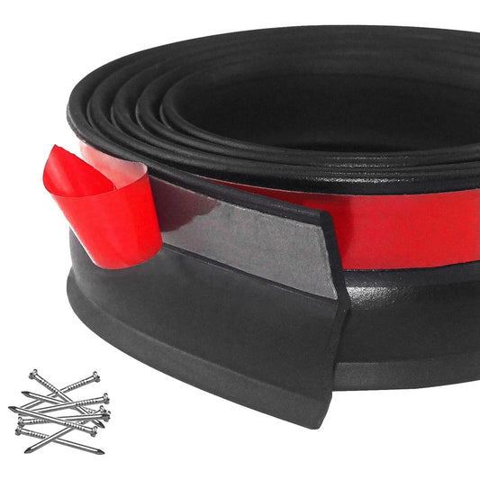 DGSL Universal Garage Door Seal, Garage Door Rubber Seal Strip Replacement, Weatherproofing Garage Door Weather Stripping with Nails (20 Feet)
