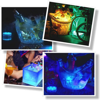 Submersible LED Lights with Remote, 16 Colors 4 Modes Battery Powered Color Changing Underwater LED Pool Lights for Pool Pond and Camping Bucket (4 Packs)