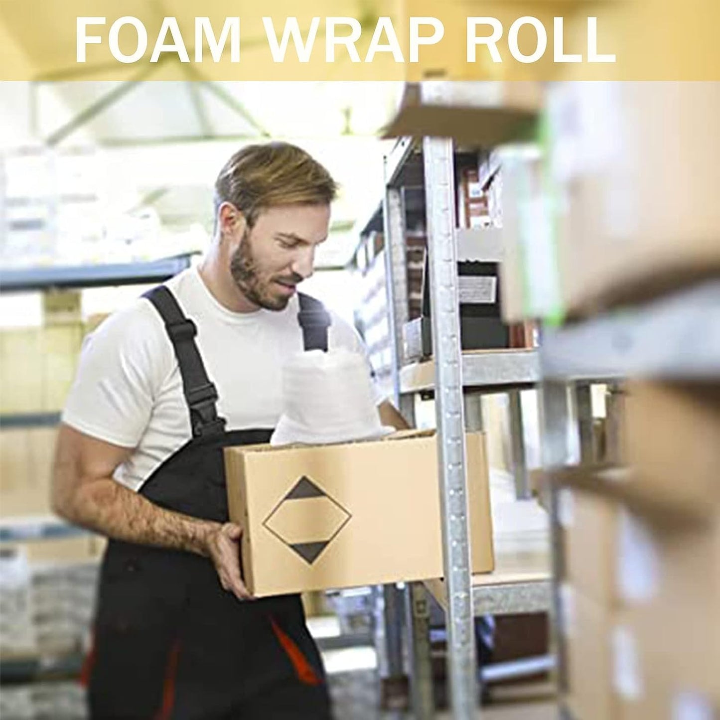 11.5"x 100' (1200in) Foam Wrap Rolls for Moving Packing Foam Roll Packing Materials Shipping Packing Moving Supplies, Thick Cushion packaging wraps for Protect Glasses, Fragile Items, Dishes