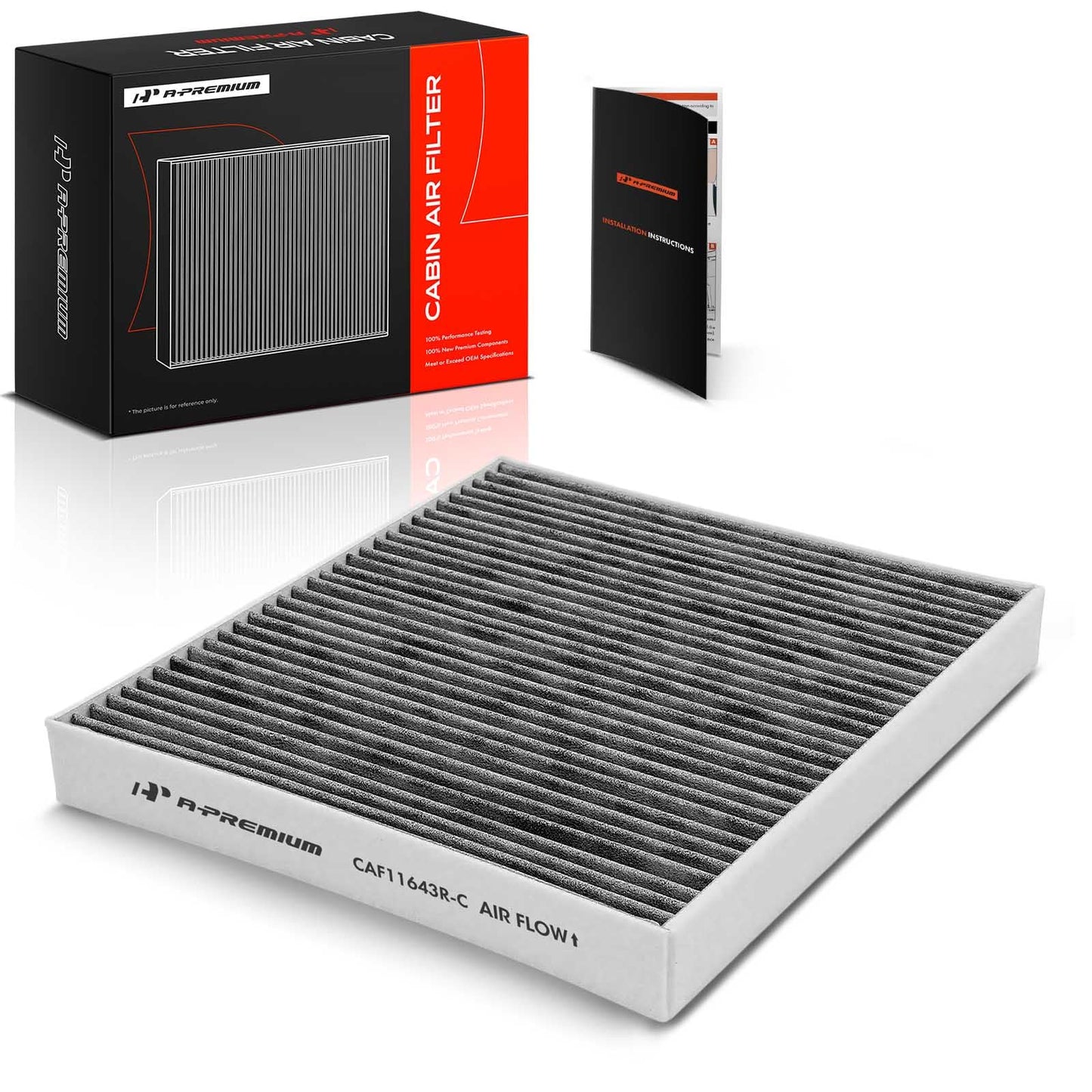 A-Premium Cabin Air Filte with Activated Carbon - Compatible with Audi & Volkswagen Models - A3, A3 Quattro, Q3, S3, TT Quattro, Jetta, Golf, Tiguan, Atlas, GTI