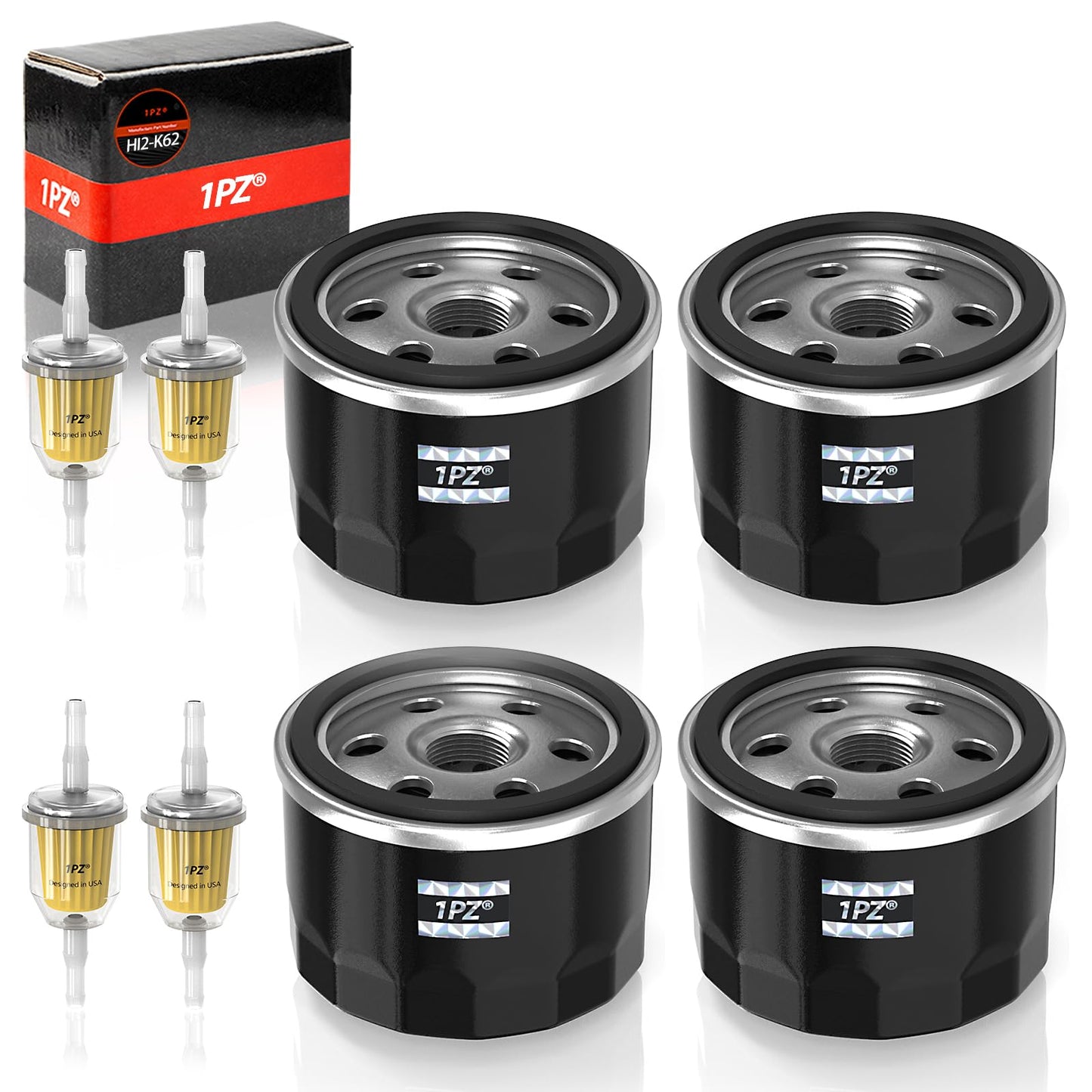 1PZ CRT-J59 Oil Filters kit with Universal Fuel Filter Replacement for Briggs and Stratton 492932S 492932 695396 696854