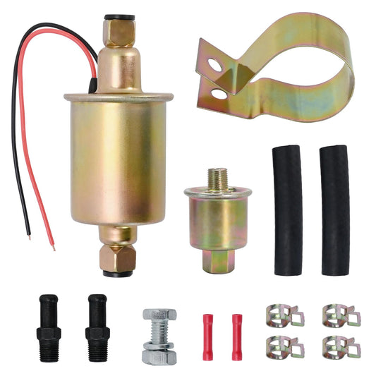 EATAKWARD E8012S 12V Universal Electric Fuel Pump Micro Electric Fuel Pump Inline Low Pressure Pump 5-9 PSI, 30 GPH for Gas Diesel Inline FD0002 P60430 6414671