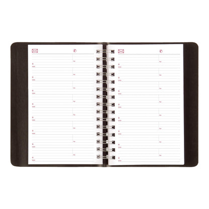 Brownline® 2026 PlannerPlus™ Daily/Monthly Planner, Appointment Book, 12 Months, January to December, Twin-Wire Binding, 8" x 5", Black (CB634WN.BLK-26)