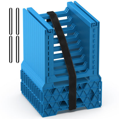 BEBOBLY RV Sewer Hose Support 10FT with Secure Rubber Band & Carry Strap, RV Sewer Hose Holder Adjust Height for Travel Trailers, RV, Campers | Avoiding Obstacles & Deep Cradles, Quick Setup/Collapse