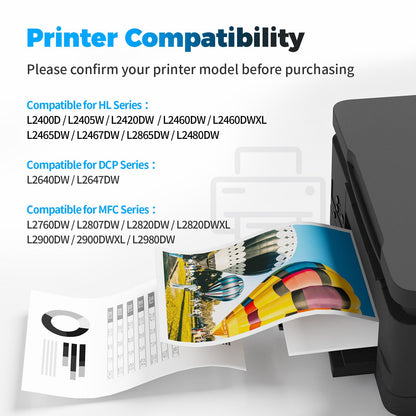 BAIINK TN830XL Toner Cartridge Replacement for Brother 830XL Toner TN830 Compatible with DCP-L2640DW HL-L2460DW HL-L2405W HL-L2400D MFC-L2820DW HL-L2480DW (with Chip, 1 Black)
