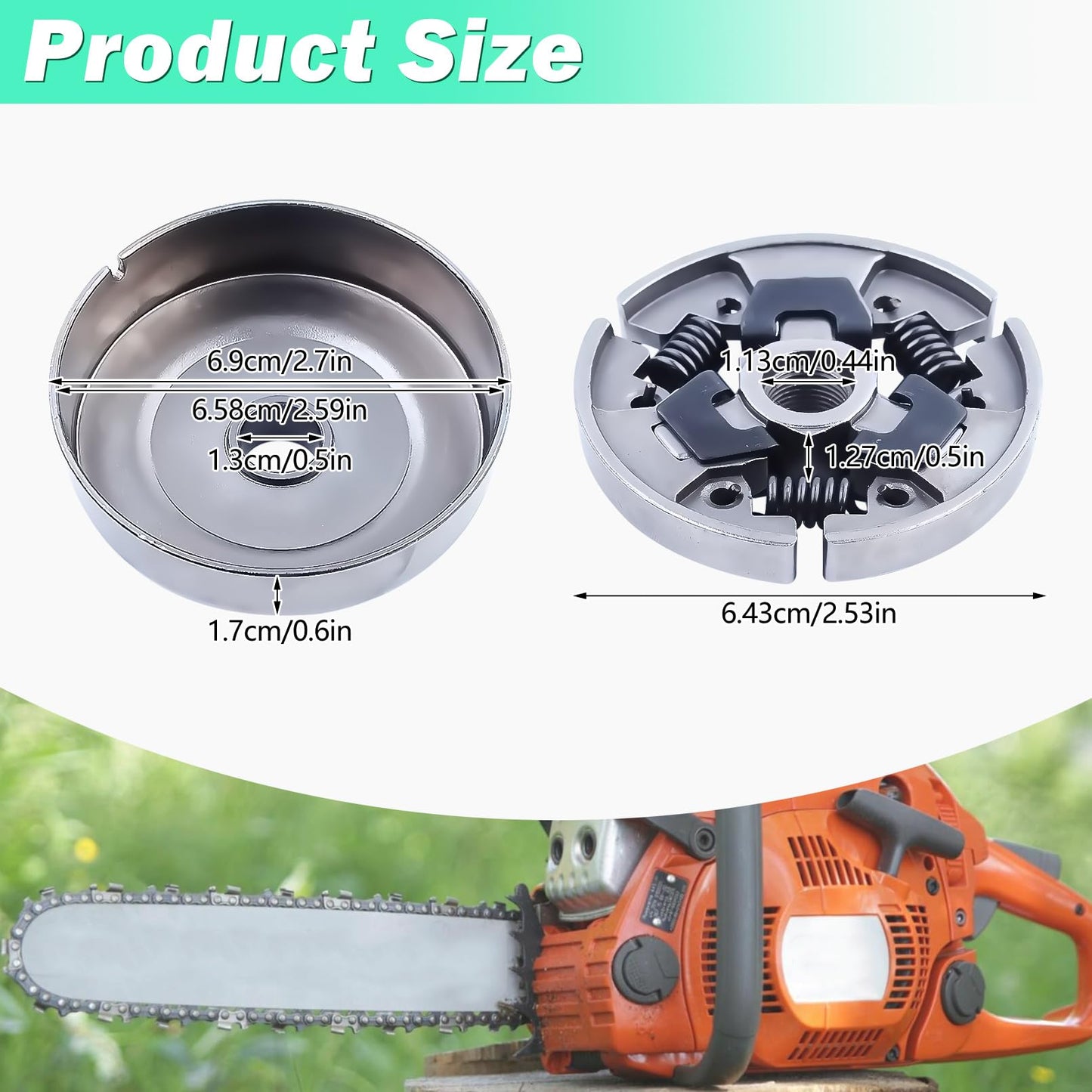 Adefol .325"-7T Clutch Drum Worm Gear Felling Dog Screw for Stihl 021 023 025 MS230 MS250 MS 230 250 Chainsaw Replacement Parts 1123 640 2074