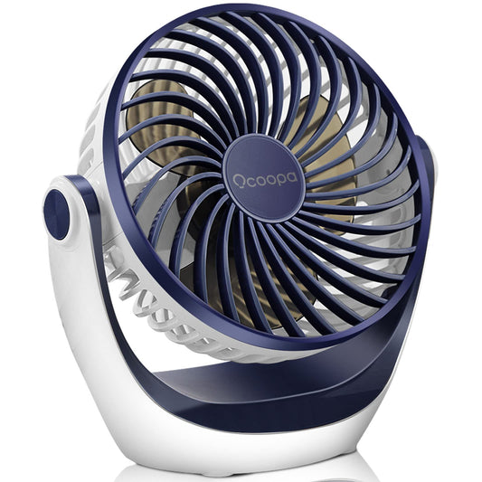 OCOOPA Small USB Desk Fan Table Fan 5'' with Strong Airflow & Quiet Operation, Portable Cooling Mini Fan 3 Speed, 360°Rotatable Head for Home Office Bedroom Desktop