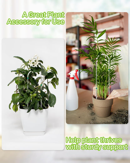 4Pack Snqqmtt U-Shaped Acrylic Trellis for Climbing Plants Indoor, 16inch Small Hoya Trellis, Potted Plant Climber Support for Pothos Plants Houseplant, Vine Ivy Flower Plant