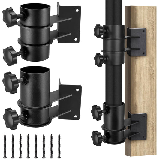 Corner Umbrella Clamp Deck Umbrella Mount Bracket 2PCS Umbrella Mount Clamp I Patio Umbrella Holder,Umbrella Clamp Mount for Deck Railing Heavy Duty Umbrella Clamp (Corner Mount-1)