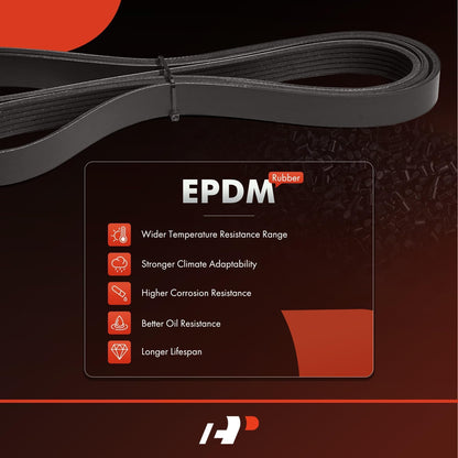 A-Premium Engine Serpentine Drive Belt Compatible with Honda Civic 2012-2015 & Acura ILX 2013-2015, 1.8L 2.0L - Replace 31110R1AA21