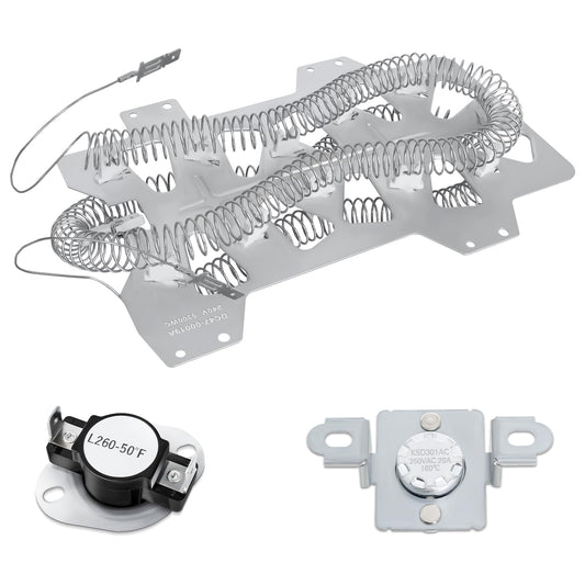 DC47-00019A & DC47-00018A & DC96-00887A Dryer Heating Element Thermostat Thermal Fuse Compatible with Sam-Sung, Ken-More, May-tag, Kitchen-aid and Roper Models Dryer by Wadoy