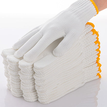 24 Pairs Work Gloves Garden Gloves Men Women White Cotton Safety Glove Liner for BBQ Cooking Industry Warehouse Construction