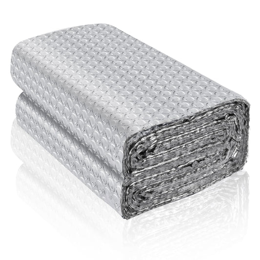 Reflective Foil Insulation, Double Reflective Bubble Insulation Sheet, Aluminum Foil Bubble Shield, Radiant Barrier Roll for RV Windows Weatherproofing (23.6''x 20Ft)