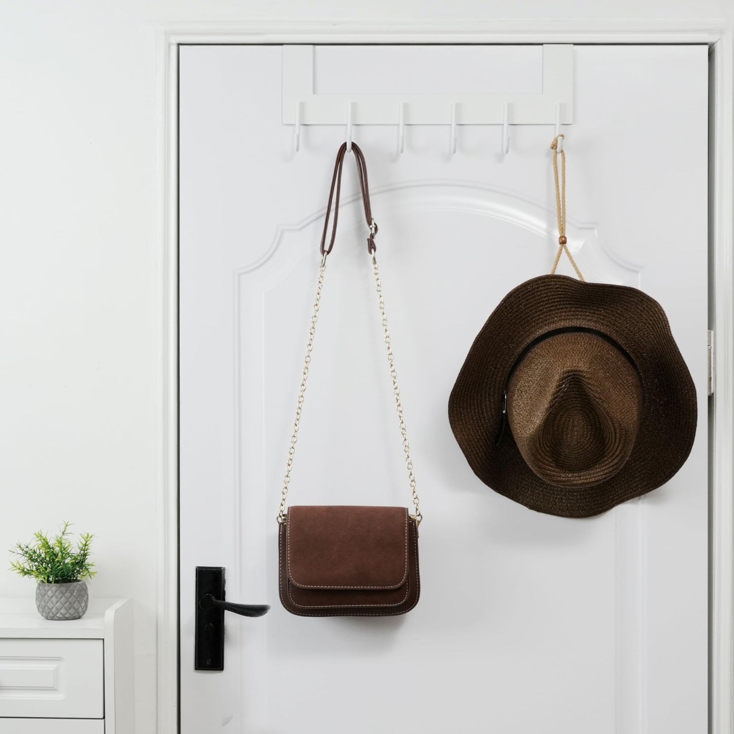 WEBI Over The Door Hooks for Hanging Door Hanger,Over Door Coat Rack Hanger for Towels,Clothes,Behind Back of Bathroom,White