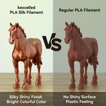 kexcelled Silk PLA Filament 1.75mm Copper 3D Printer Filament Silk & Metallic Shiny Glossy Surface,1kg Spool (2.2lbs),Fit Most FDM Printer, Non-Tangling,Clog-Free
