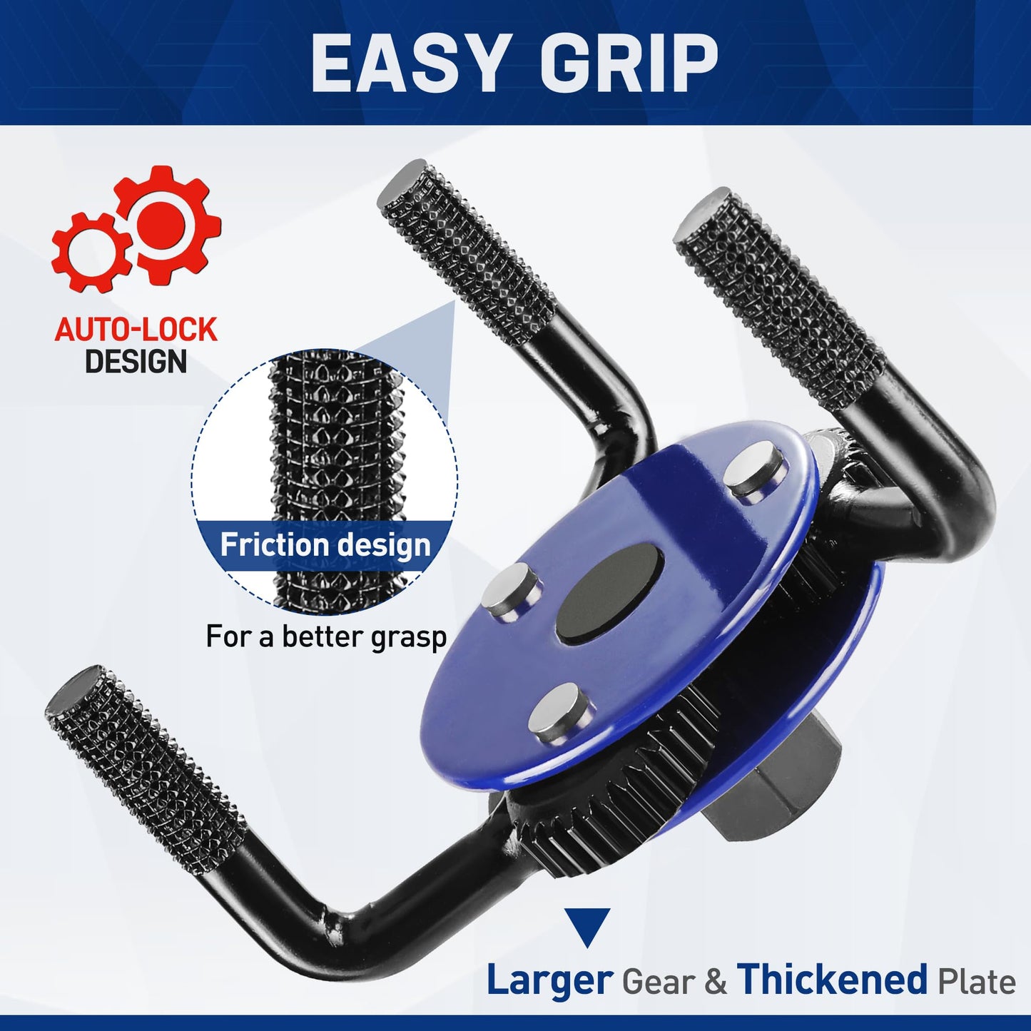 WORKPRO 2-Pack Universal Oil Filter Wrench Adjustable, 3 Jaw Oil Filter Removal Tool, Oil Filter Change Set, Ideal for Engine Filters, Conduit, & Fittings