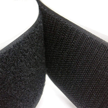 LLPT Hook and Loop Tape 2 Inch x 23 Feet Each Roll Heavy Duty Adhesive Industrial Strength Hook Loop Strip Mounting Tape Indoor and Outdoor Color Black (HTB230)