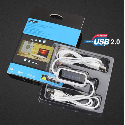 Unifire® High Speed USB Pc to Pc Online Share Sync Link Net Direct Data File Transfer Bridge LED Cable Easy Copy Between 2 Computer