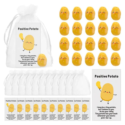 Suweiyuanshiyi 50 Set Inspirational Potato - Bulk Thank You Gifts, Positive Resin Potato Appreciation Gifts for Teacher, Team, End of The Year, Nurse Week, Christmas, Office Gifts Pocket Favors