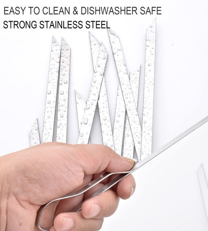 17 Inch Long Stainless Steel Skewers for Kabobs,HONSHEN Flat Shish Kabob Barbecue Skewers with Storage Bag - Metal BBQ Skewers for Grilling Meat, Chicken, Shrimp, Vegetables - 10 Pack