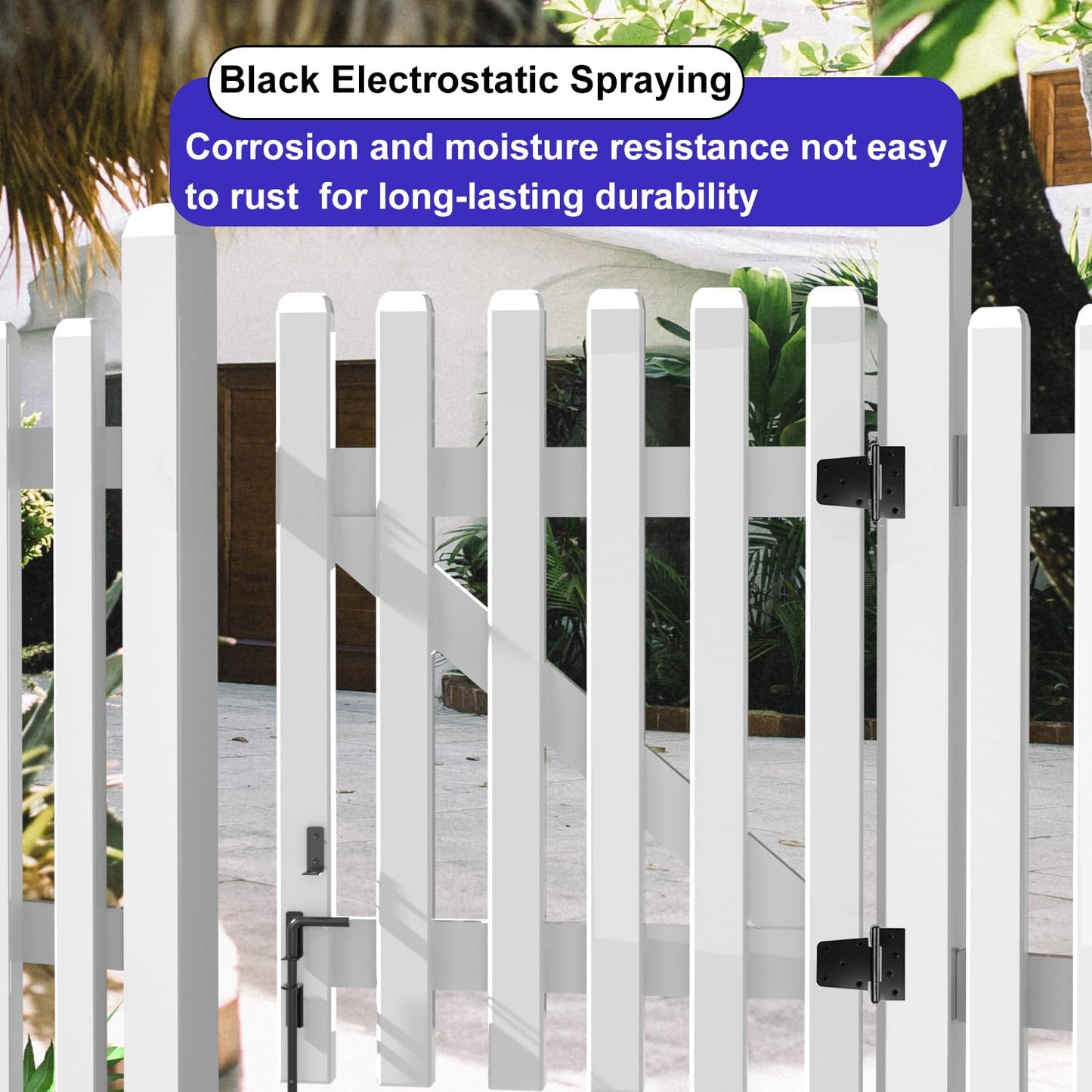 Matomtak 2 Pack 12 Inch Heavy Duty Cane Bolt Gate Drop Rod Extra Thick Hardware Ground Latch Dia of 19/32" Gate Bolt for Wood PVC Vinyl Metal Fences Gates