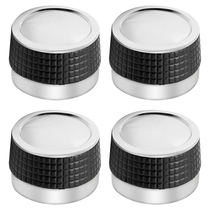 Aynaxcol 4Pcs Gas Grill Control Knobs with Nonslip Grip Gas Burner Replacement Knobs Chrome Plated Plastic with D Shaped Valve Stem BBQ Control Knobs Replacement Rotating Switch