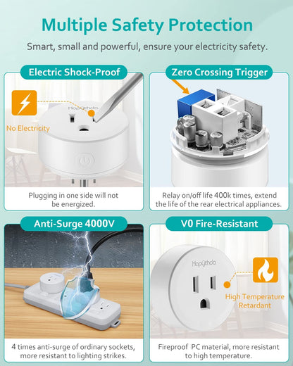HAPYTHDA Remote Control Outlet,15A/1500W, 500 Feet RF Range Remote Light Switches Kit, No Wiring Needed Wireless Remote Outlet for Light, Small Electrical Appliance, with Anti-Surge 4000V