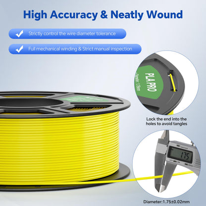 DEEPLEE PLA PRO Filament 1.75mm, Stronger Toughness 3D Printer Filament, PLA Filament Dimensional Accuracy ±0.02 mm, Fits Most FDM 3D Printer, Brown 1kg