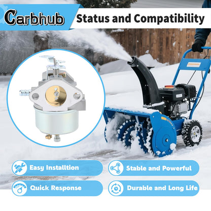 Carbhub 640052 Carburetor for Tecumseh 640349 640054 640058 640058A HMSK80 HMSK85 HMSK90 HMSK100 HSMK110 LH318A LH358SA 8HP 9HP 10HP Snowblower Generator Chipper Shredder - Tecumseh 640052 640054 Carb