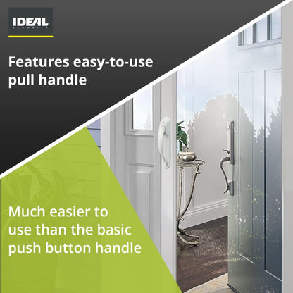 Ideal Security DX Pull Handle Replacement Set for Storm Door and Screen Door, White