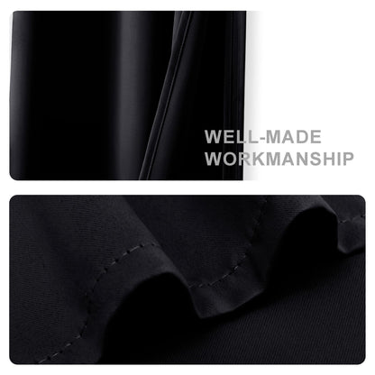XWZO Door Curtain for Doorway Privacy and Bedroom Closet, 80 Inches Long Blackout and Thermal Insulated Room Divider Doorway Curtain Grommet Top, 1 Panel, W42 X L80, Black