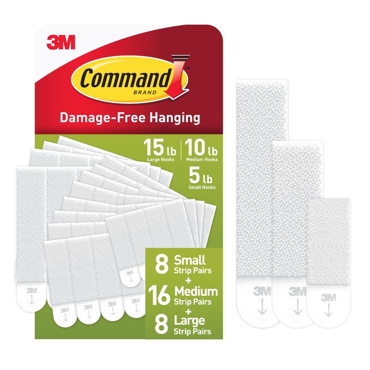 Command White Picture Hanging Strips, Indoor Use (PH211-32NA)
