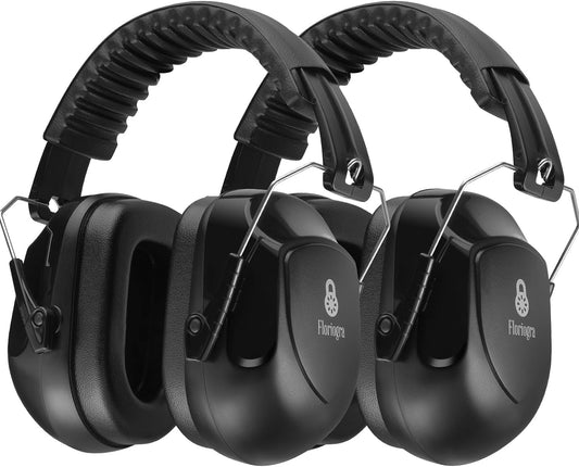 Floriogra 2 Pack Ear Protection Ear Muffs Noise Reduction, SNR 35dB Hearing Protection Earmuffs, Noise Cancelling Ear Muffs, Noise Cancelling Headphones for Autism,for Shooting, Mowing, Hunting