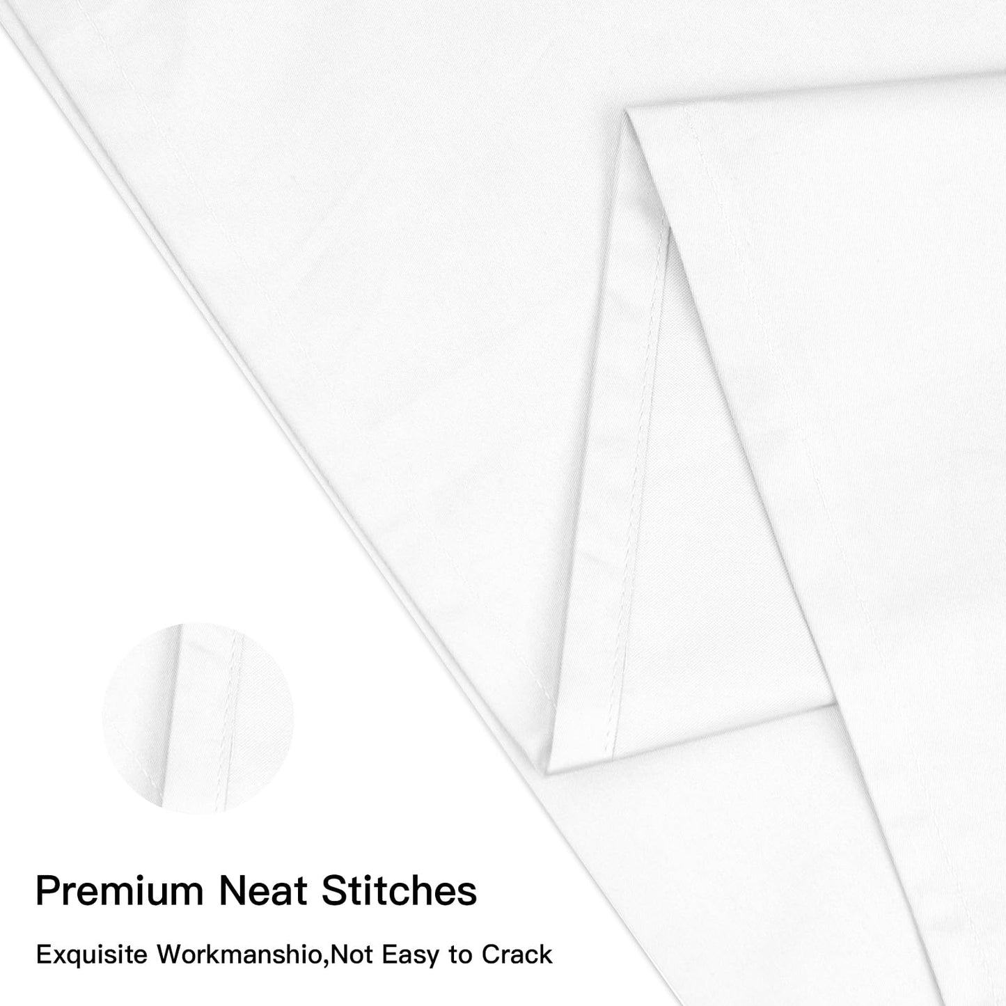 Deep Dream 100% Cotton Pillow Cases Queen Size Set of 2, 600 Thread Count Cotton Queen Pillowcases, White Pillow Cases Set of 2 with Envelop Closure, 20x30 Inches