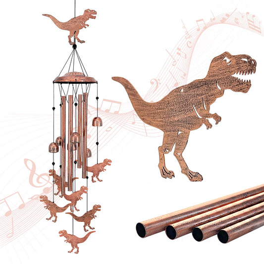 Dinosaur Wind Chimes for Outside,Dinosaur Gifts for Women/Men/Sympathy Gift/Memorial Gifts/Festival Birthday Gifts Metal windchimes Outdoors/Indoors,Patio Decor,Garden Decor,Yard Decor,Home,Porch