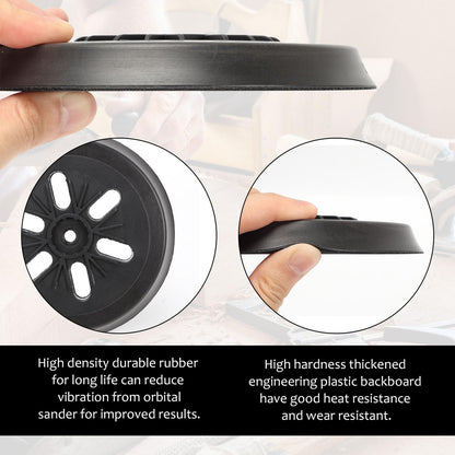 2 PCS 6 Inch Power Sander Replacement Pad Compatible with Bosch ROS65VC/1250DEVS/3727DVS/3727DEVS, 6 Hole Hook & Loop Discs Replace RS6045 & RS6046