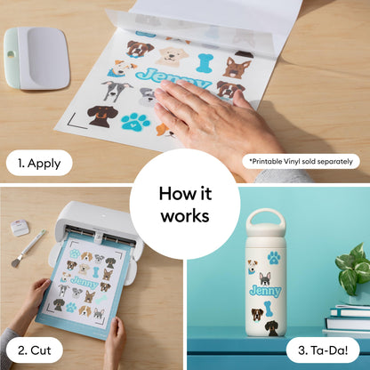 Cricut® Lamination Film - 8.5 in x 11 in (30 Count) - 15 Holographic + 15 Transparent Laminate Sheets - Adds a Protective, UV-Resistant Finish to Stickers, Scrapbooks, Decals, Cards, & More