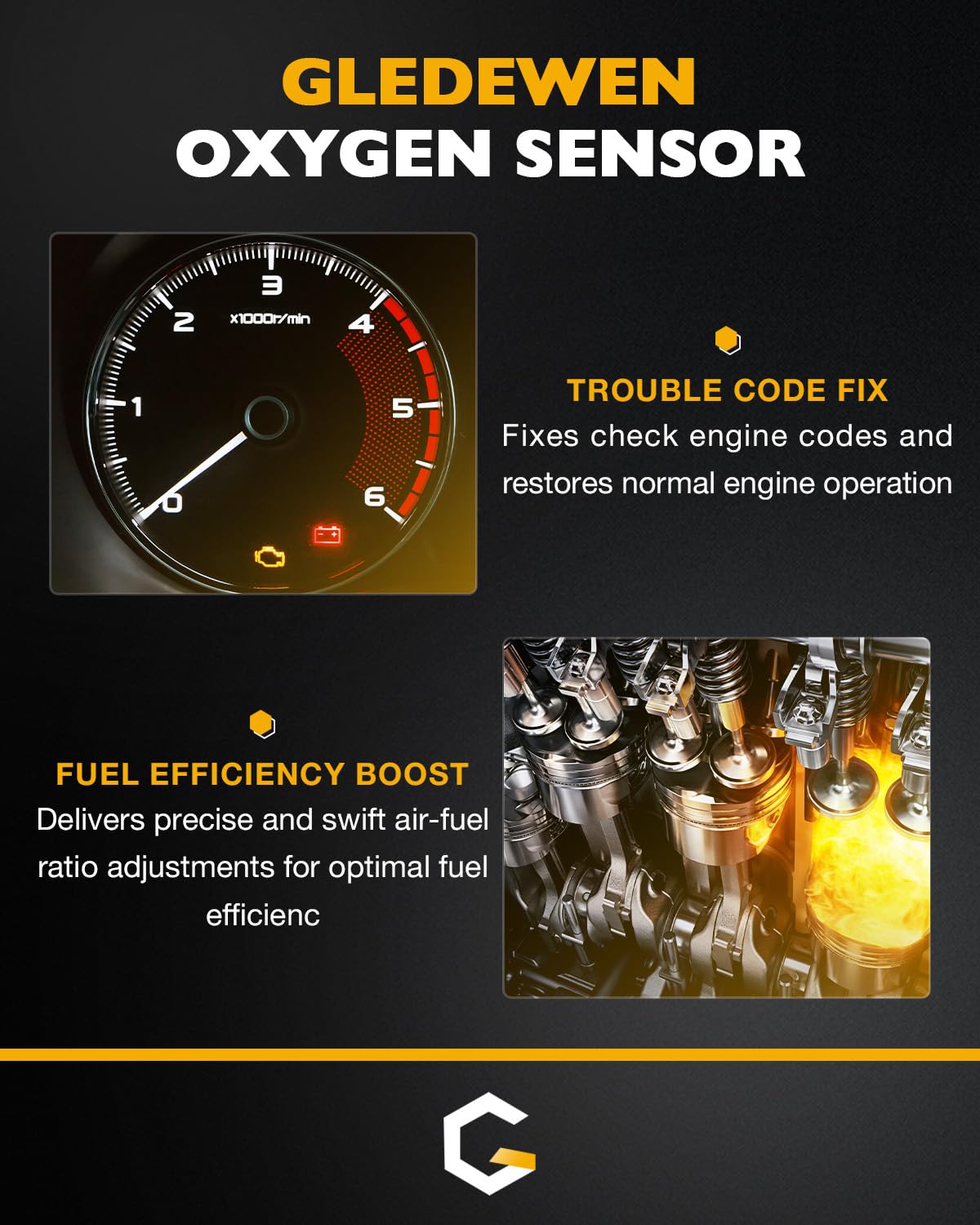 Oxygen Sensor Upstream Downstream O2 Sensor | Replacement for Ford F150 F250 Ranger Expedition Explorer Escape, for Mazda Tribute, Lincoln & More | Replace# 15717, 15716, 15664, ZZC318861
