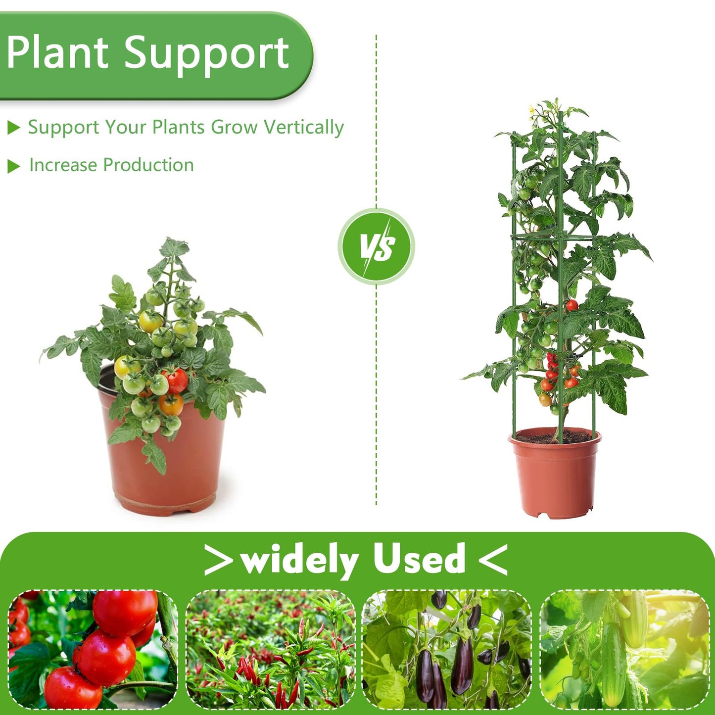 Fabulas Tomato Cages - Garden Plant Stakes Support 3Pack48