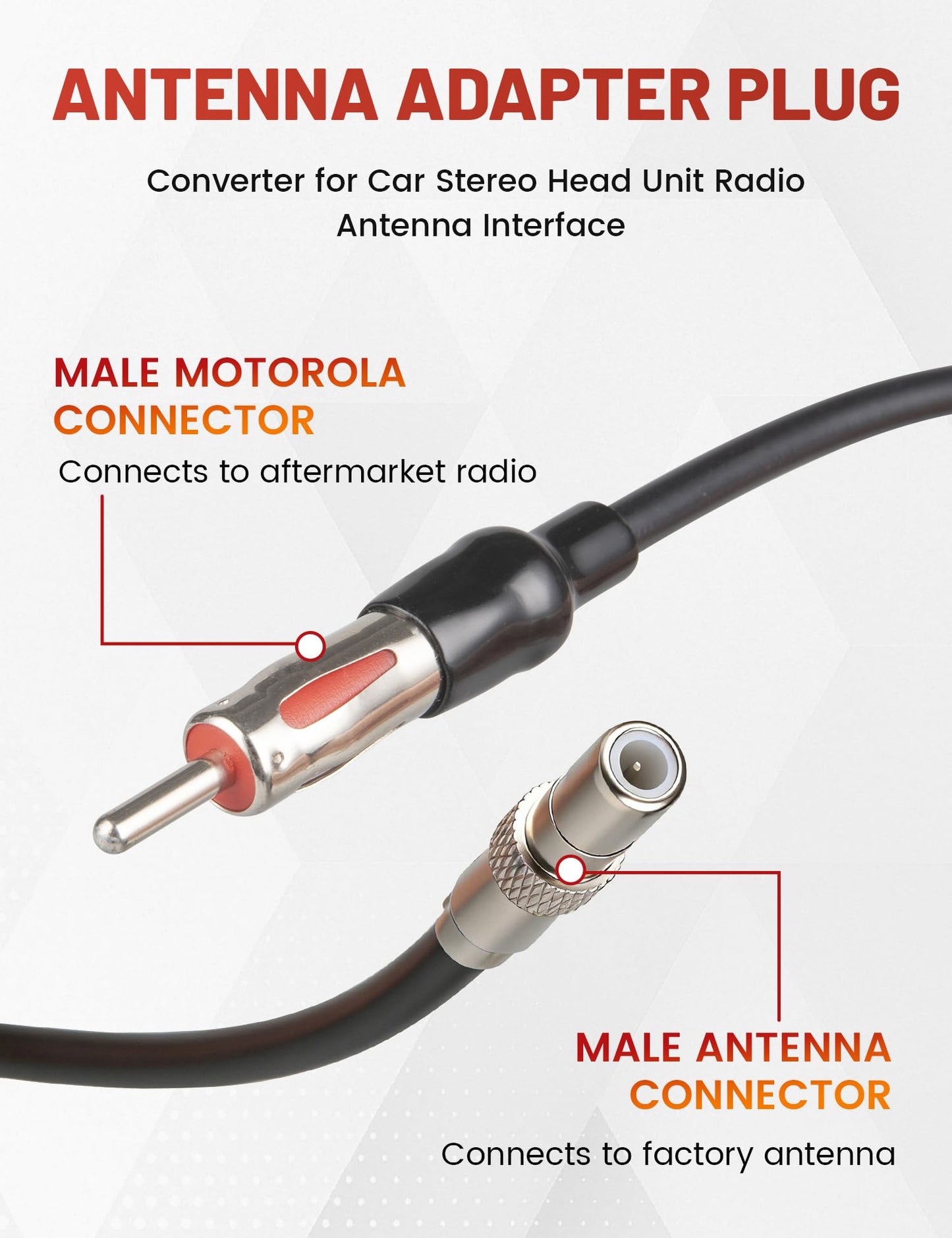 RED WOLF Car Radio Stereo Wire Harness Cable + Antenna Adapter Plug for GMC Chevy Express Savana Buick 2006-2017 Models