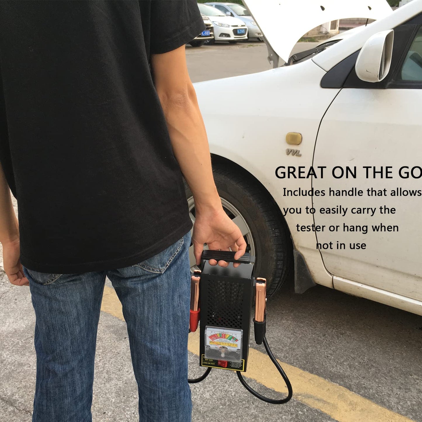 kaiheng Battery Tester 100A Battery Load Tester, Car Battery Load Tester 6V 12V with Voltmeter and Alligator Clips